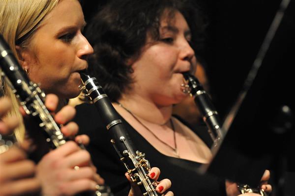Students performing at the 2023-2024 All County Band Concert